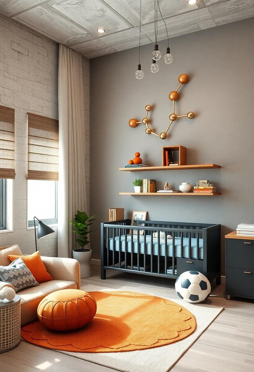 Floating Shelves Shaped Like Molecules: Install shelves⁣ designed to look like chemical structures for a modern touch