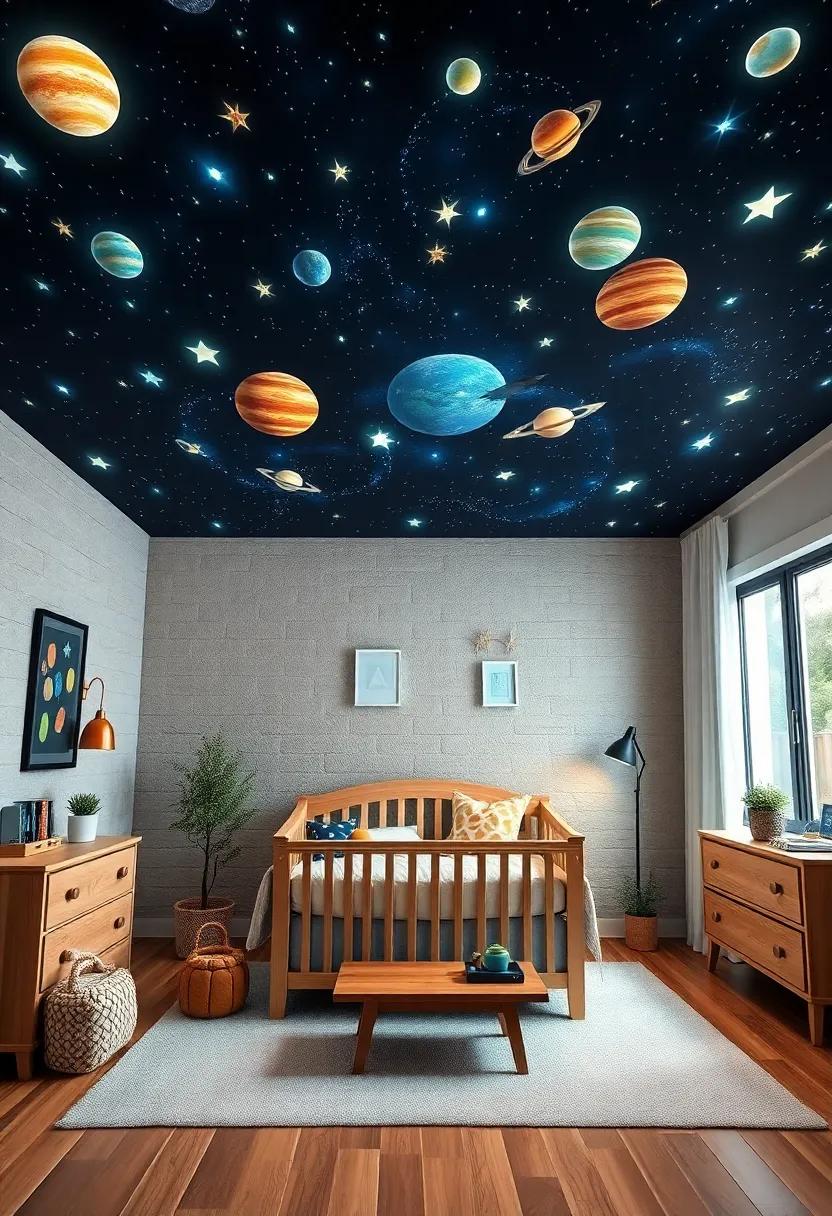 Floating Stars ‍and Planets Ceiling Decals: Apply glow-in-the-dark stars and planets on the​ ceiling for an enchanting nightscape