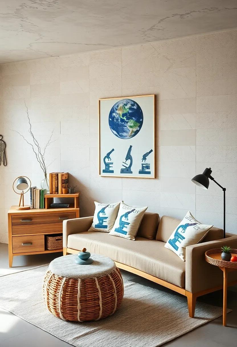 Microscope-Themed Pillow Covers:⁣ Choose ‌cushions⁤ printed with microscopes and cells to enhance the science vibe