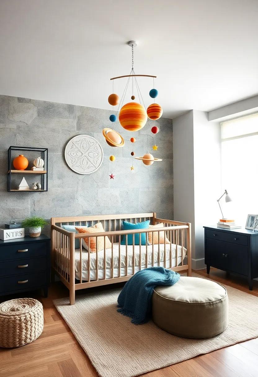 Solar ⁤System Mobile: hang‌ a vibrant mobile featuring planets and stars ‍to introduce the ‌wonders ‌of our solar system