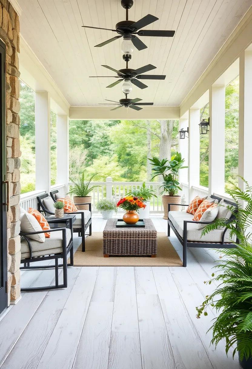 - Bright Whitewashed​ Pine Flooring With Distressed Detailing delivering ⁣Light and Airy Outdoor Atmospheres