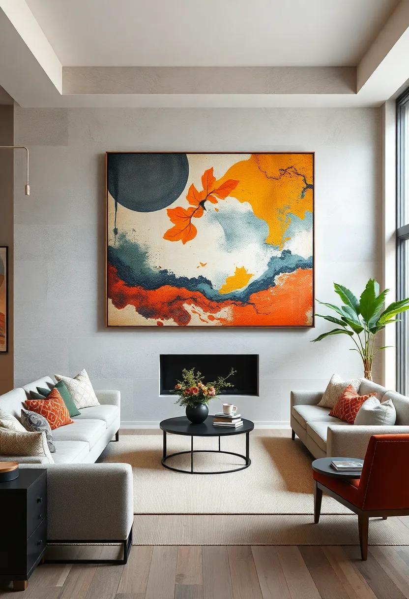 Abstract Seasonal Colors:‍ Use abstract art in seasonally inspired palettes to‌ add‍ a modern and dynamic touch