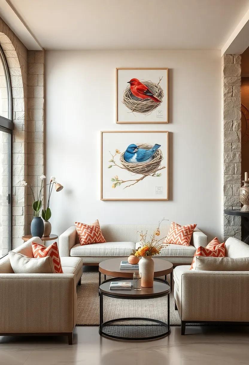 Spring bird and Nest⁣ Art: Delicate depictions of avian life‌ symbolize ‌growth and hope ‍with subtle charm