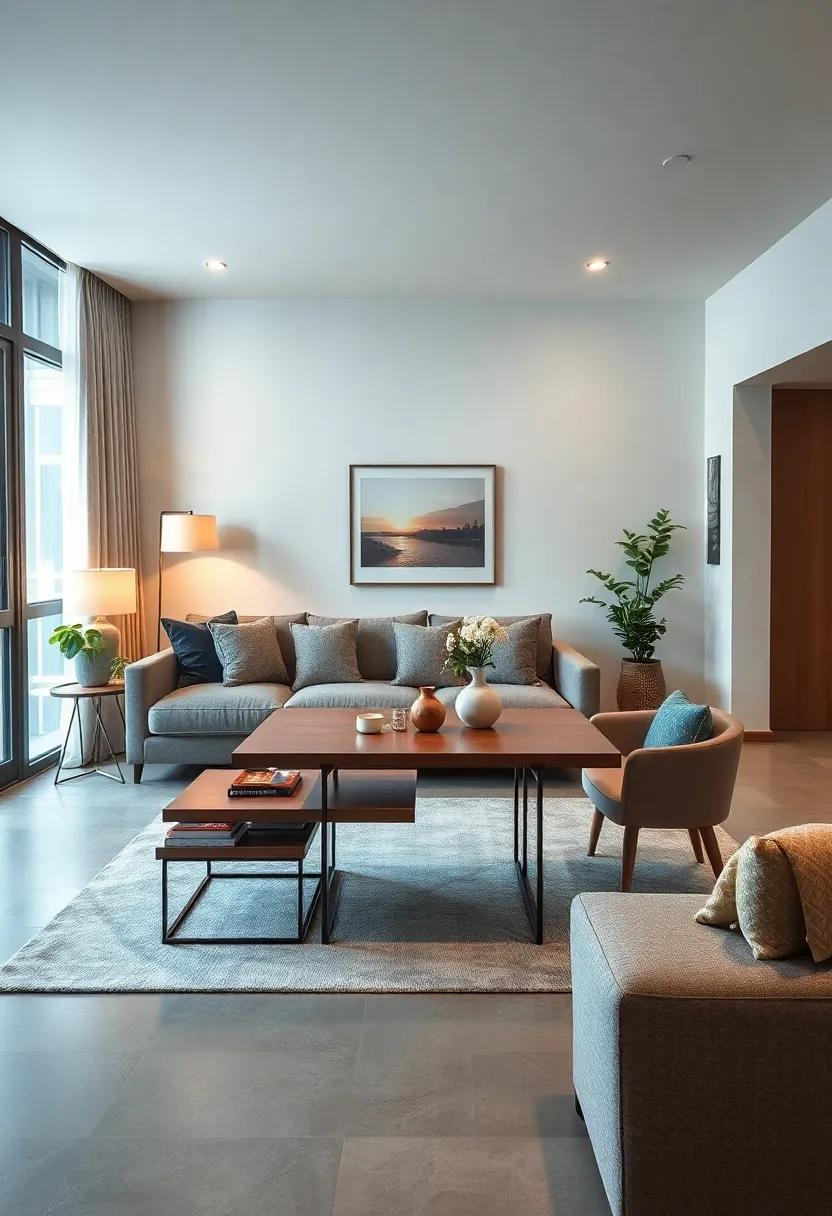 Extendable coffee table ⁢that transforms into a dining table for small-space entertaining