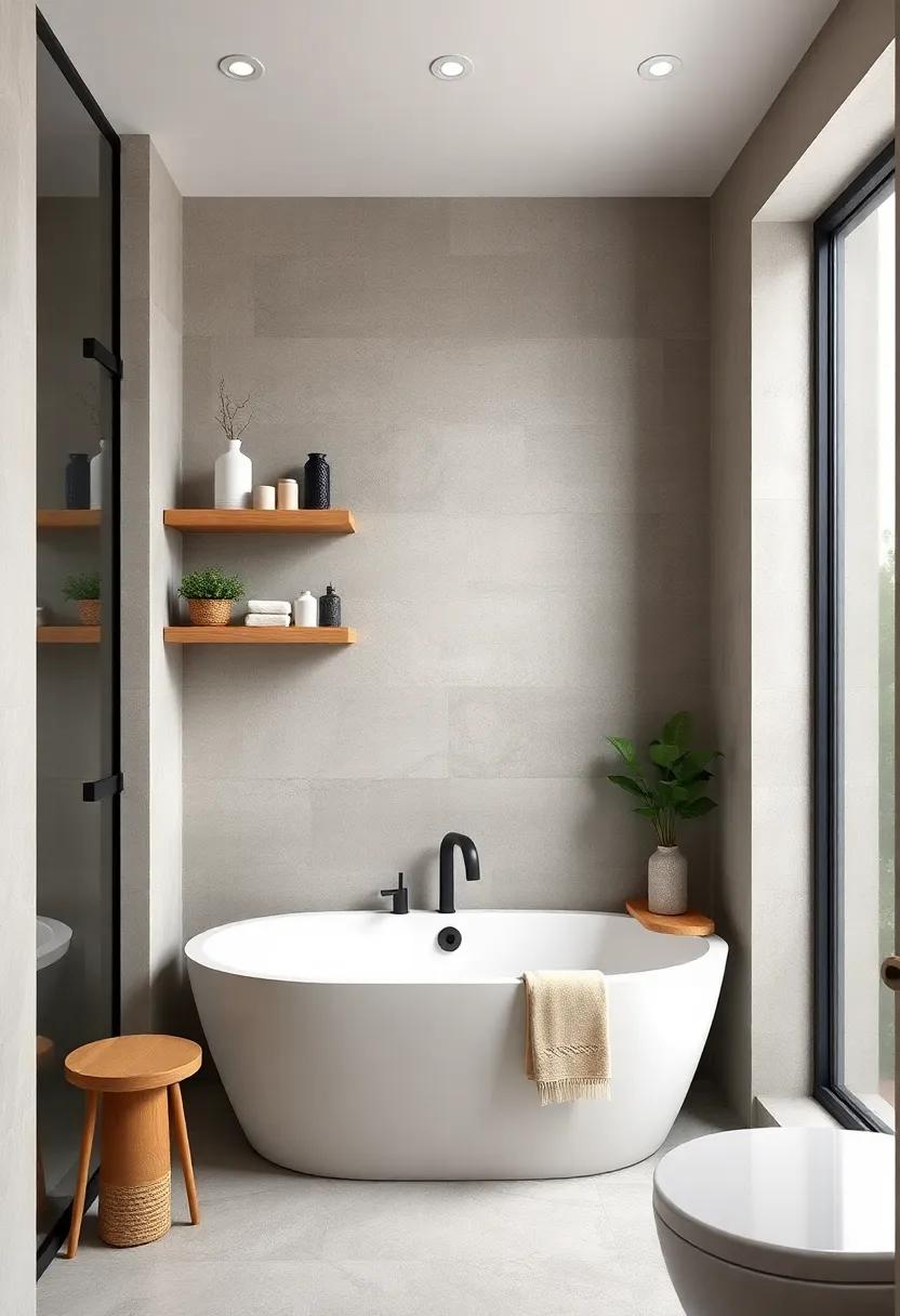 Compact Corner ‌bathtub with ⁢Floating ⁤Shelves ⁤– Optimize your walls with floating shelves ​above a snug corner tub to ‍keep essentials within reach without crowding⁤ the⁢ floor ‌space