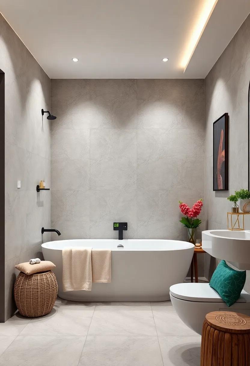 Tub with⁢ Foldable Bath ⁢Screen and ⁤Overhead Rail –⁣ Install‍ a folding bath screen that swings‍ away when not in use, ​combined with an⁢ overhead rail for​ a shower curtain, making⁣ the bathtub versatile yet ‌unobtrusive