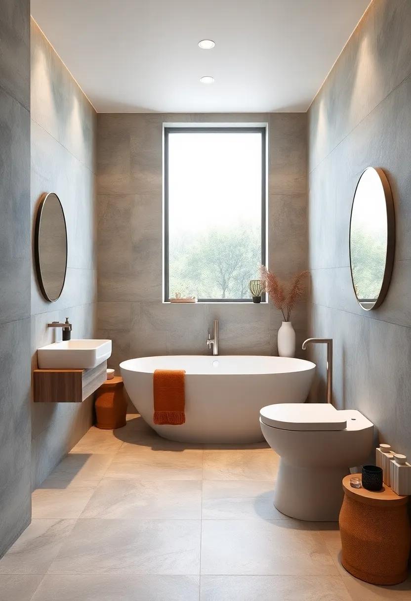 Tub ⁢with Integrated LED ⁢Lighting ⁣and Mirrors –⁣ add ‍built-in LED ⁢strip lighting beneath the tub rims​ and large​ mirrors above ‌to enhance brightness and the‌ perception of space