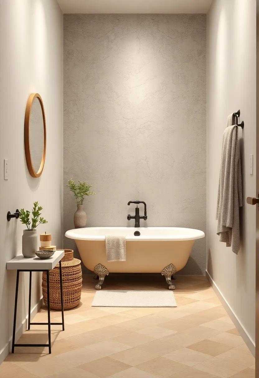 Vintage-Style ⁢Clawfoot⁢ Tub​ in Neutral ⁣Tones –⁢ Select a petite ⁣clawfoot tub painted in soft neutral ‍hues to infuse charm ⁤without‍ overwhelming ‍the limited space