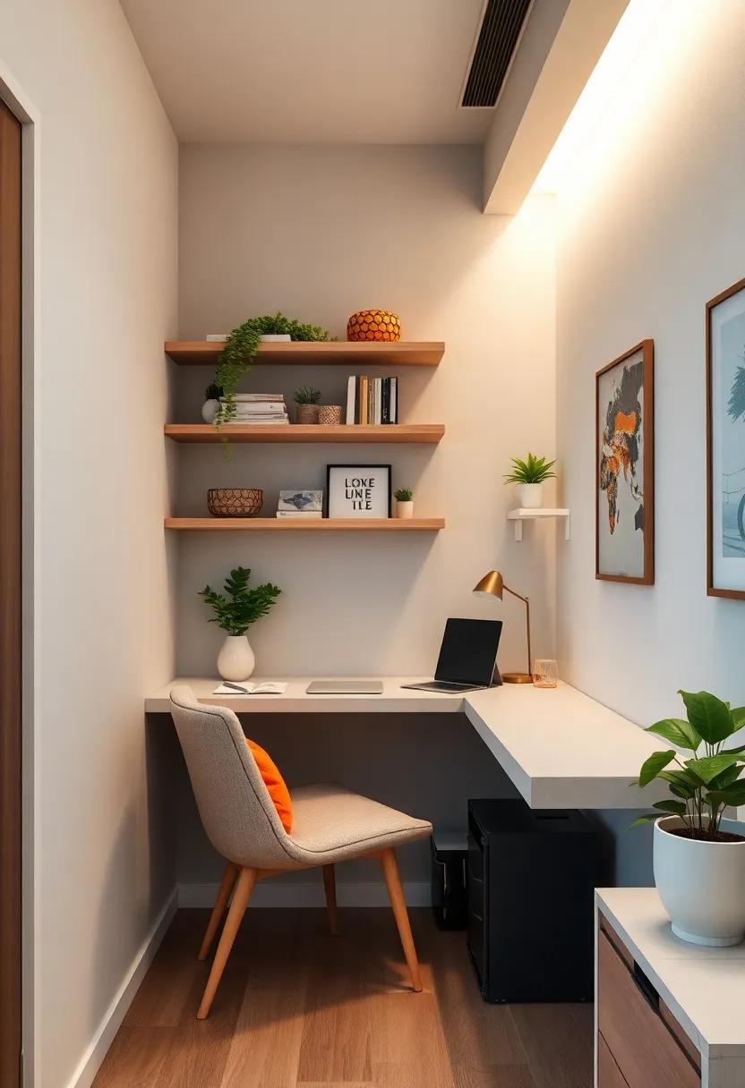 Scandinavian-inspired designs emphasize simplicity and functionality with light wood ⁣and clean lines in a compact workspace