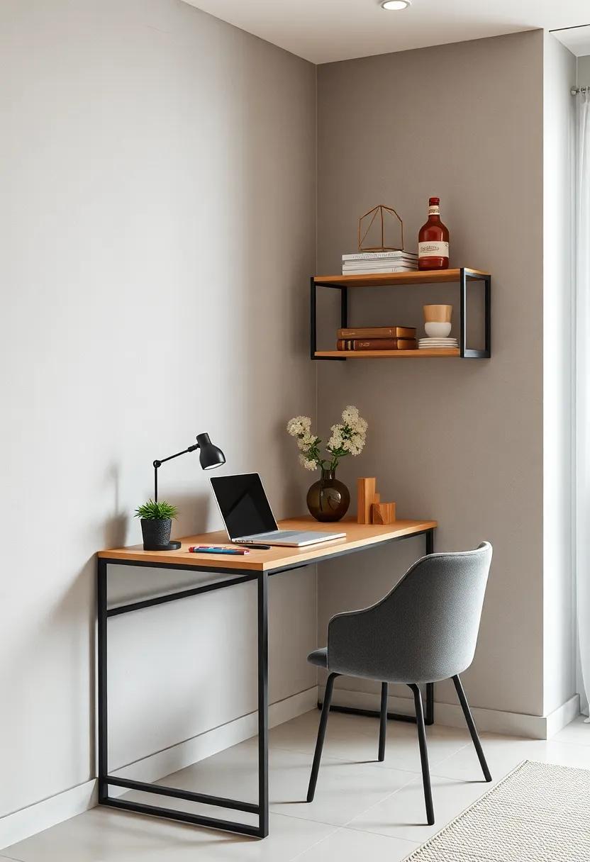Compact black metal ⁤frames combined with ‍a slim tabletop offer a minimalist yet functional setup perfect for tight corners