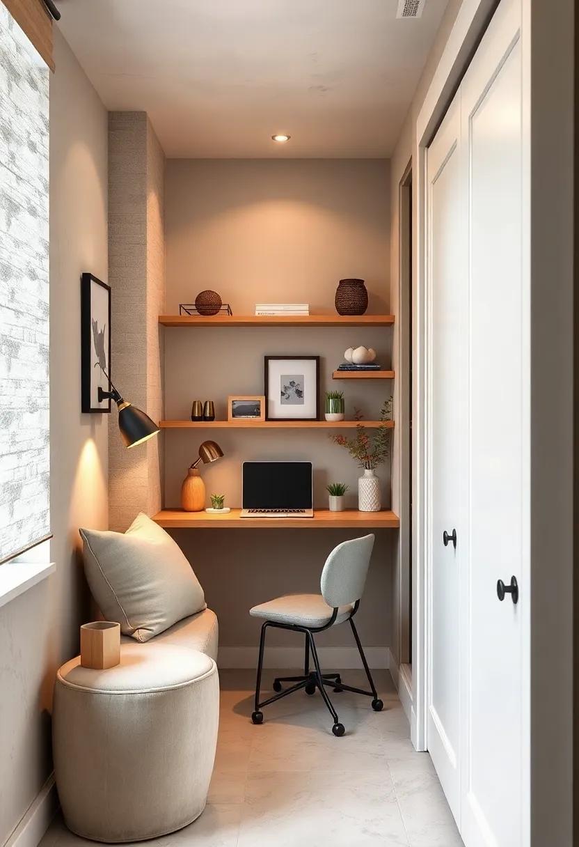 Incorporating a wall-mounted desk​ inside a closet space transforms unused areas into ‌private and ⁢distraction-free ‍offices