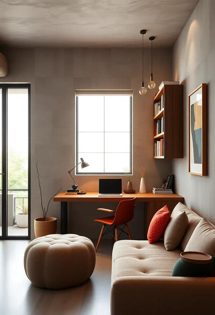 Utilizing vertical space, tall wall-mounted desks incorporate ⁣shelving above to ‌keep books and supplies organized overhead