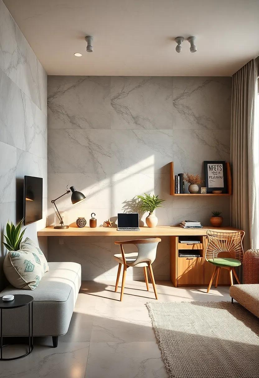 Foldable desks with integrated seating options save every inch of space, ideal for ‍micro-apartments or guest rooms