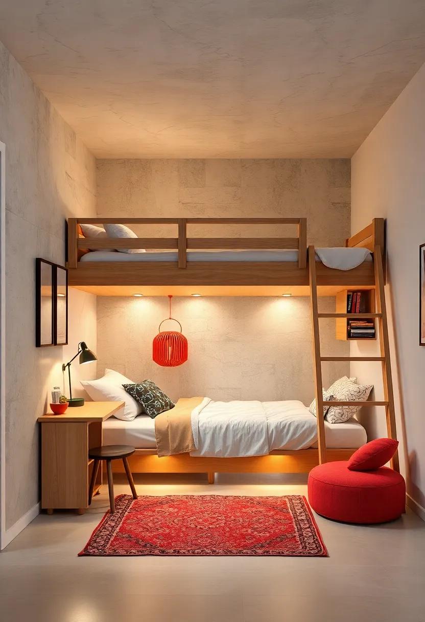 A ​compact loft bed with integrated desk space, ideal for small rooms where ⁤study and sleep zones need ‍to coexist seamlessly