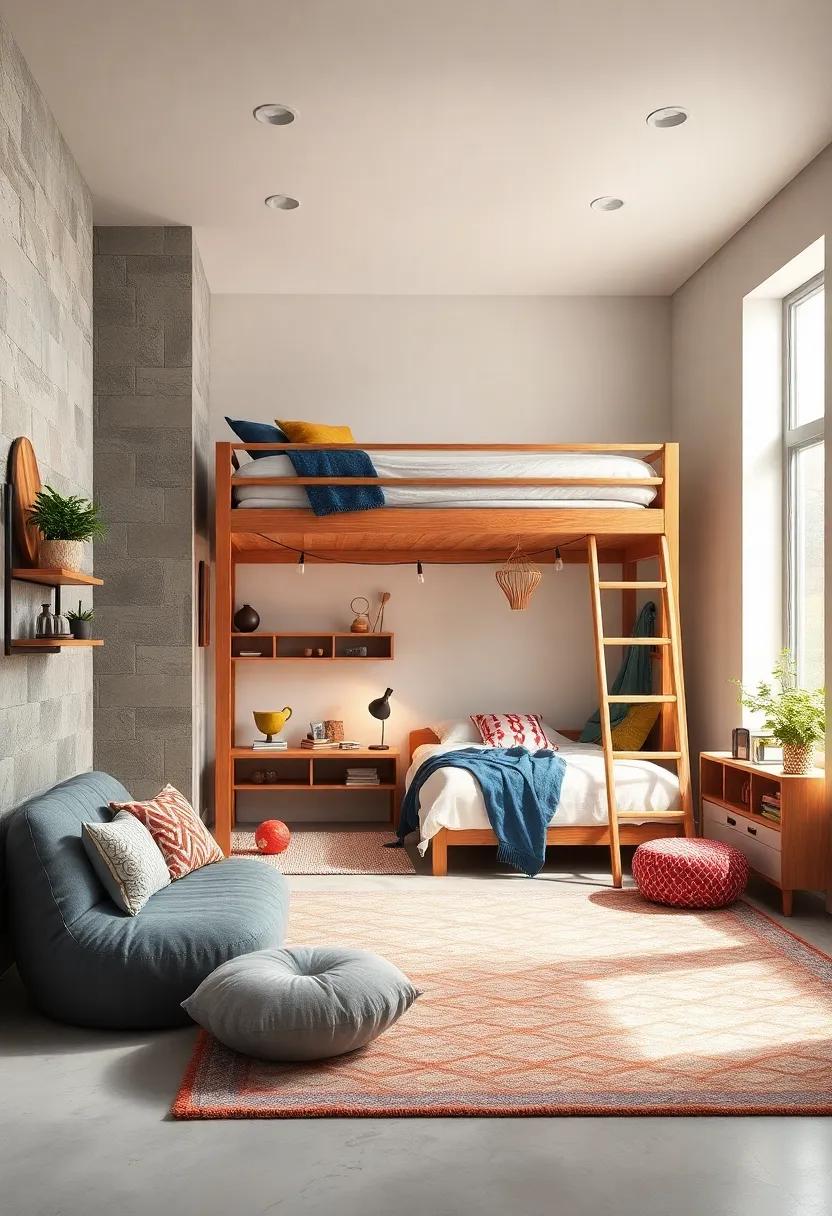 Balancing Comfort and Functionality with Mattress and Cushion Choices for Loft Bed Sleep Areas