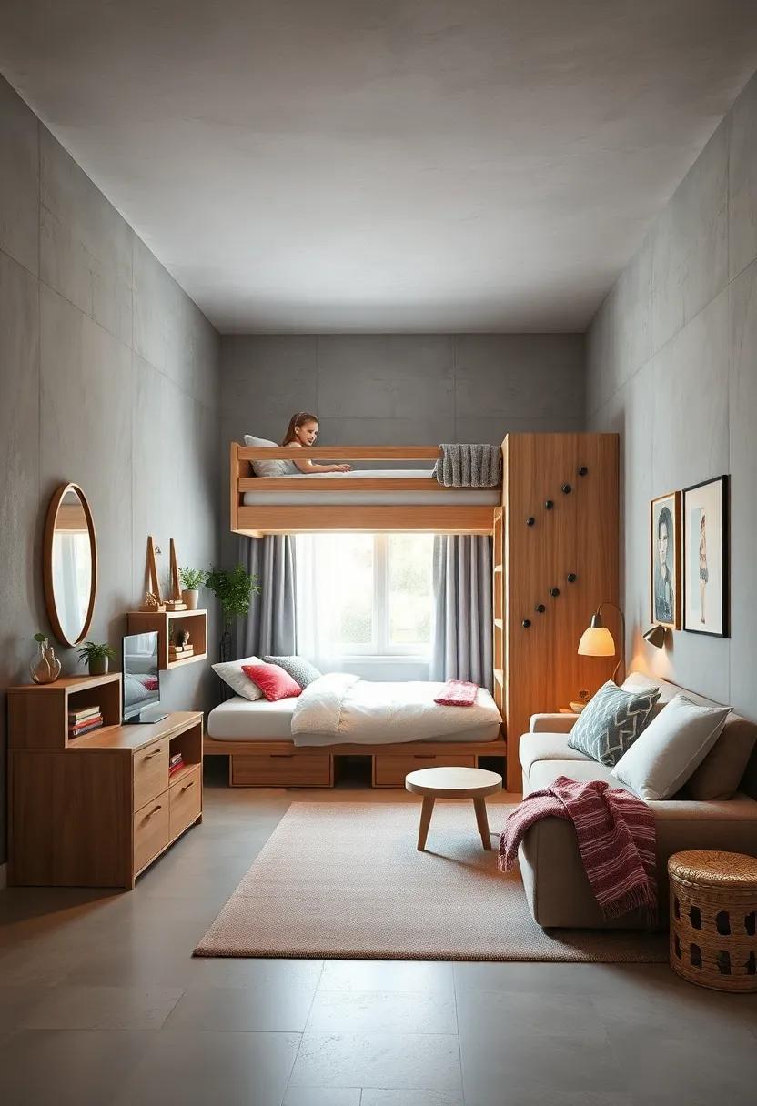 A loft bed with a climbing wall⁢ along one side,turning ⁤the room into an adventurous play​ zone without sacrificing⁣ floor space