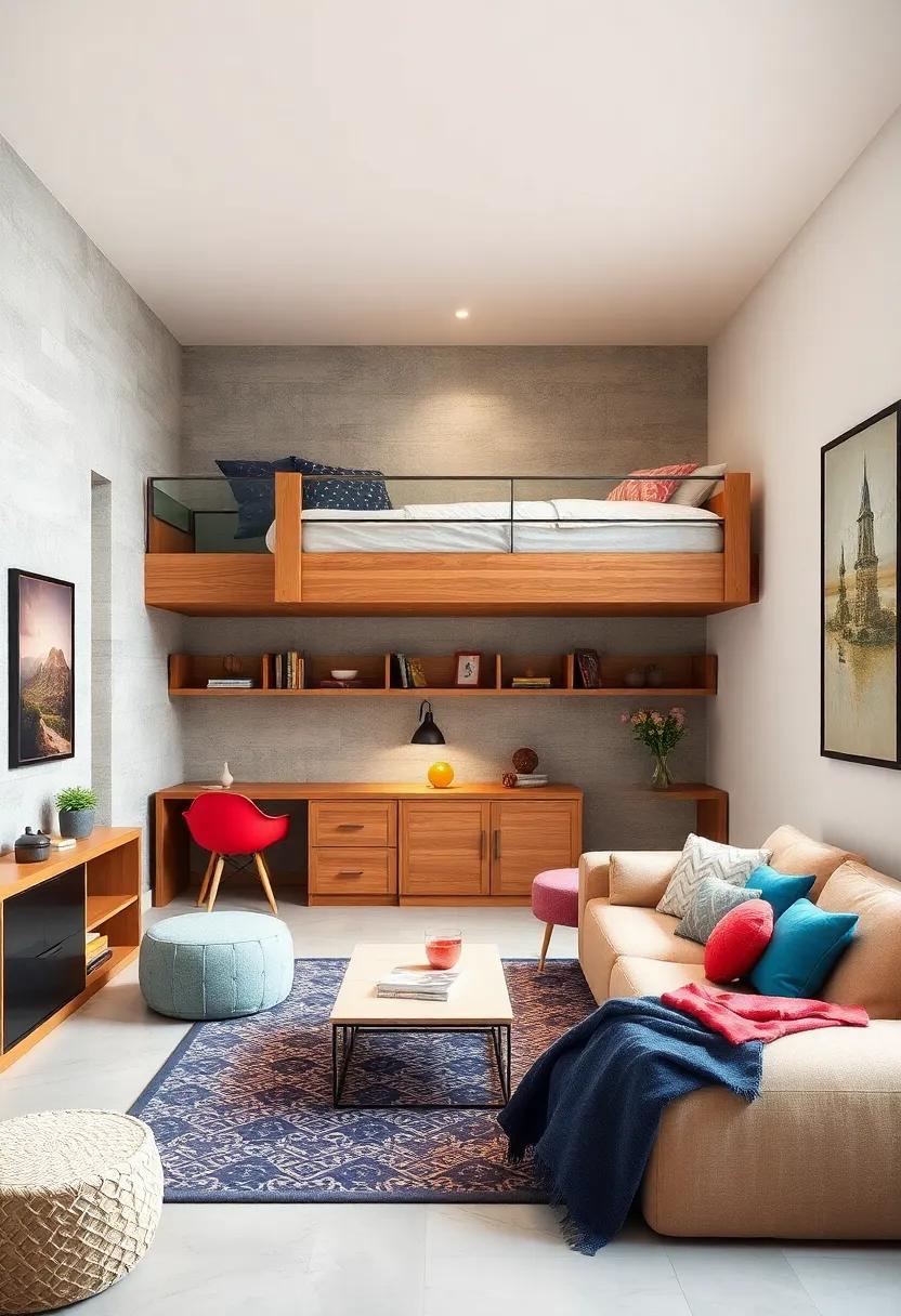 innovative Use of Modular Components in Loft Beds Allowing Customization as Kids Grow