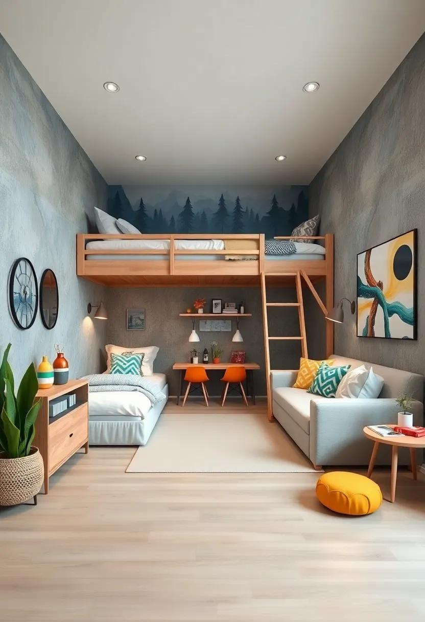 Using Nature-Inspired Themes like Forest or Ocean Motifs to Bring Adventure into Loft Bed Designs