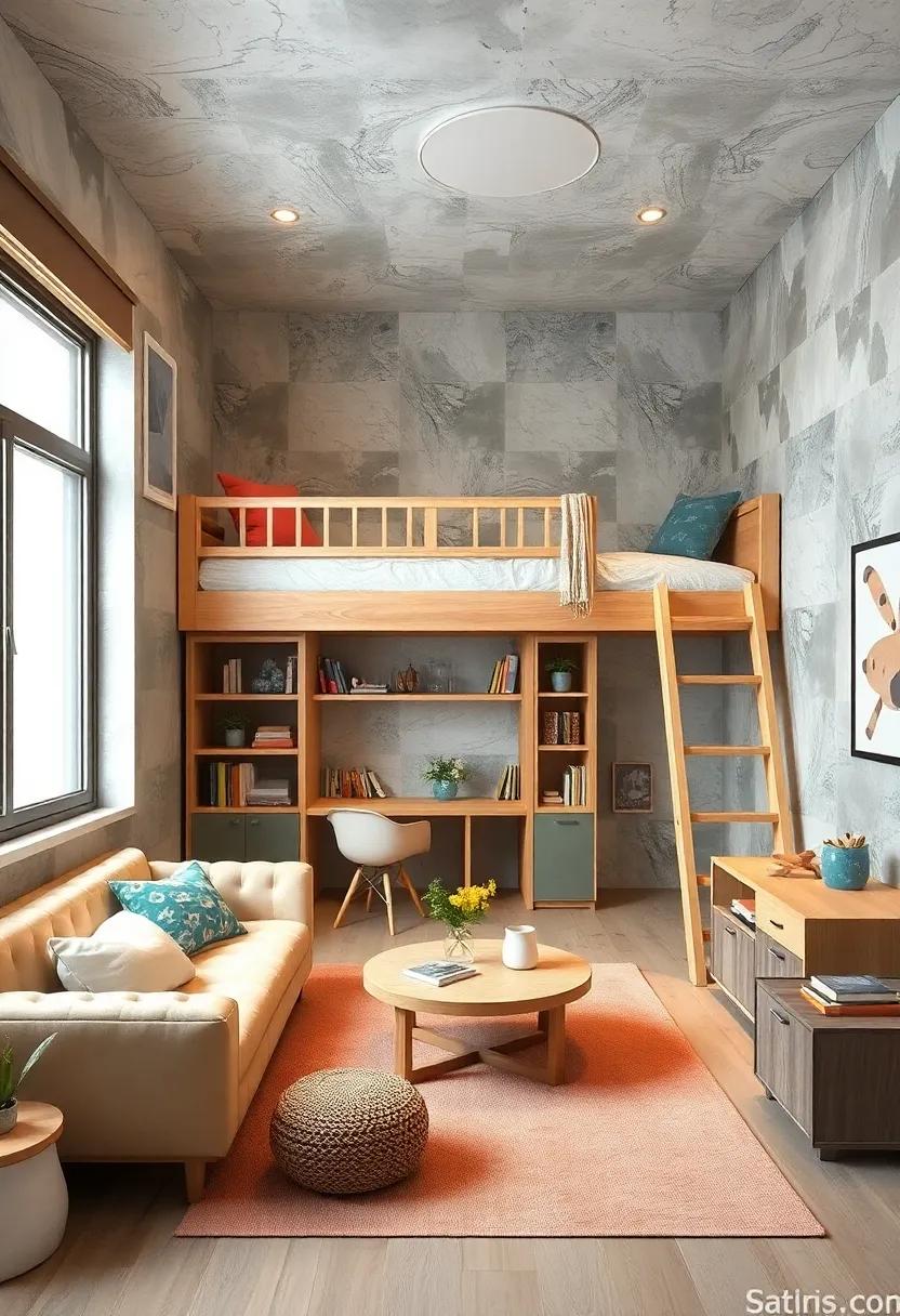 Smart Use of Foldable Furniture Under Loft Beds to Maximize Both Play and Study Flexibility