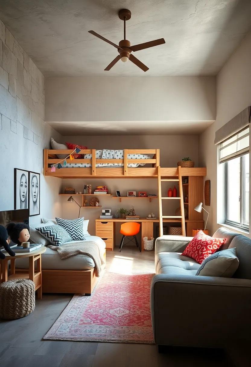 Loft Beds with Built-in Playhouses that Combine Storage and Entertainment in Small Spaces
