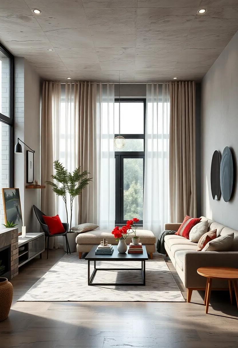 Opt for minimalist window treatments that blend seamlessly with‍ the walls, avoiding heavy drapery