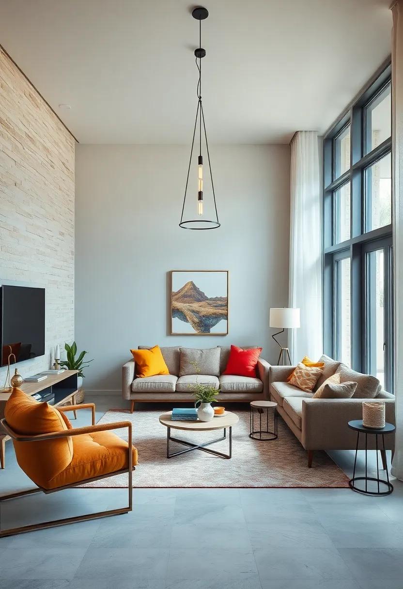 Add a statement light fixture, such⁣ as ‌a sculptural pendant‍ or minimalist chandelier, to ⁢elevate the⁢ room’s‌ style