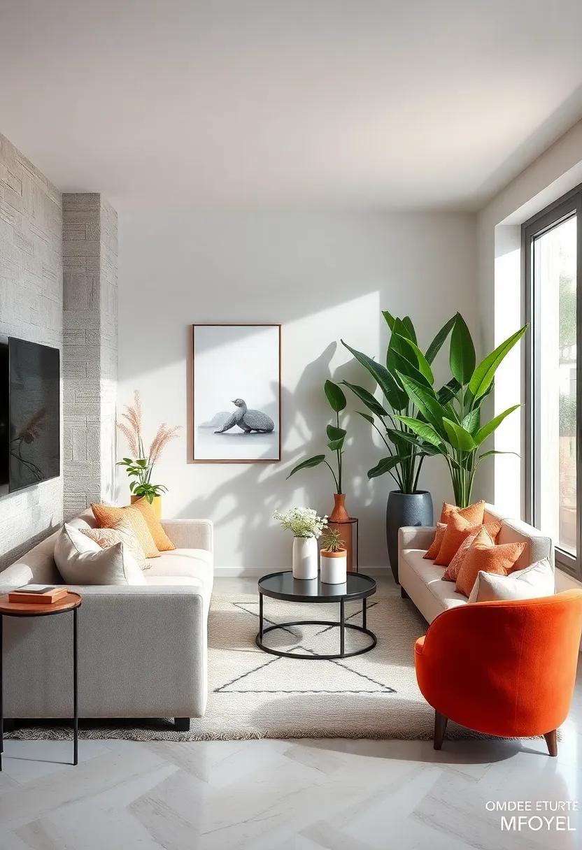 Incorporate⁤ plants in minimalist ​planters to add freshness and a natural​ element to the modern aesthetic