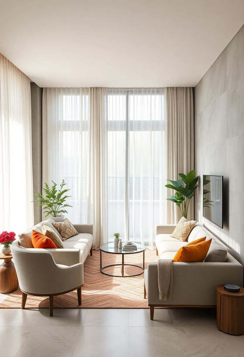 Use sheer ⁤curtains ‌or⁣ blinds to ‍maximize natural light while maintaining privacy