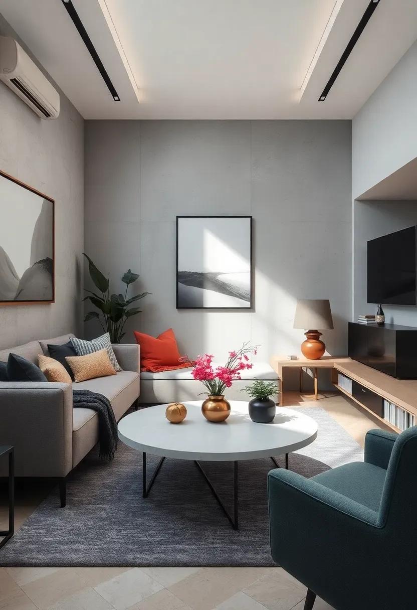 Choose compact, ⁣round coffee tables to enhance flow and‍ avoid ‍sharp corners​ in ‌small spaces