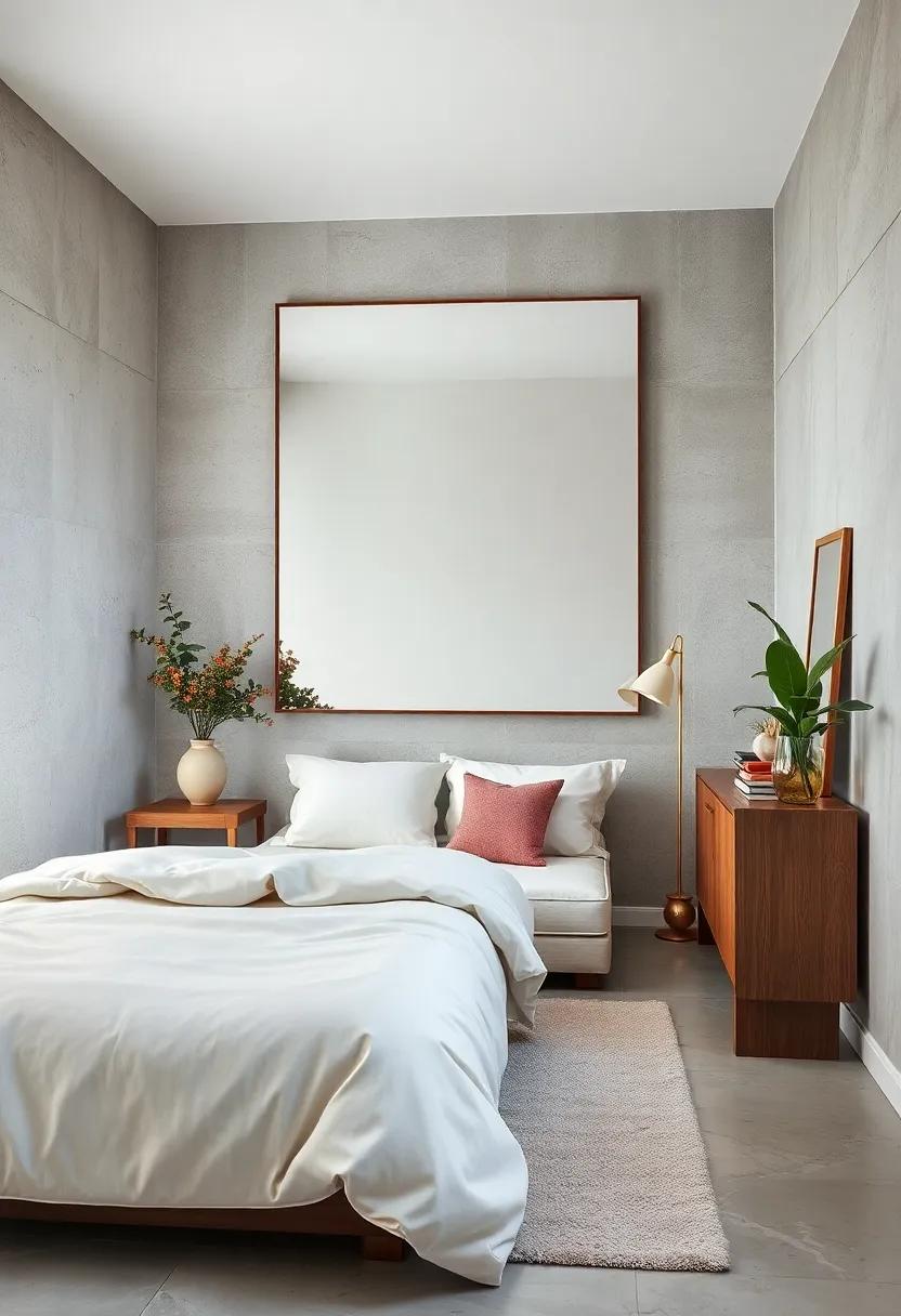 Hang ⁢a large mirror⁣ to ⁤reflect light ​and visually expand ⁢the ⁢room's‌ dimensions