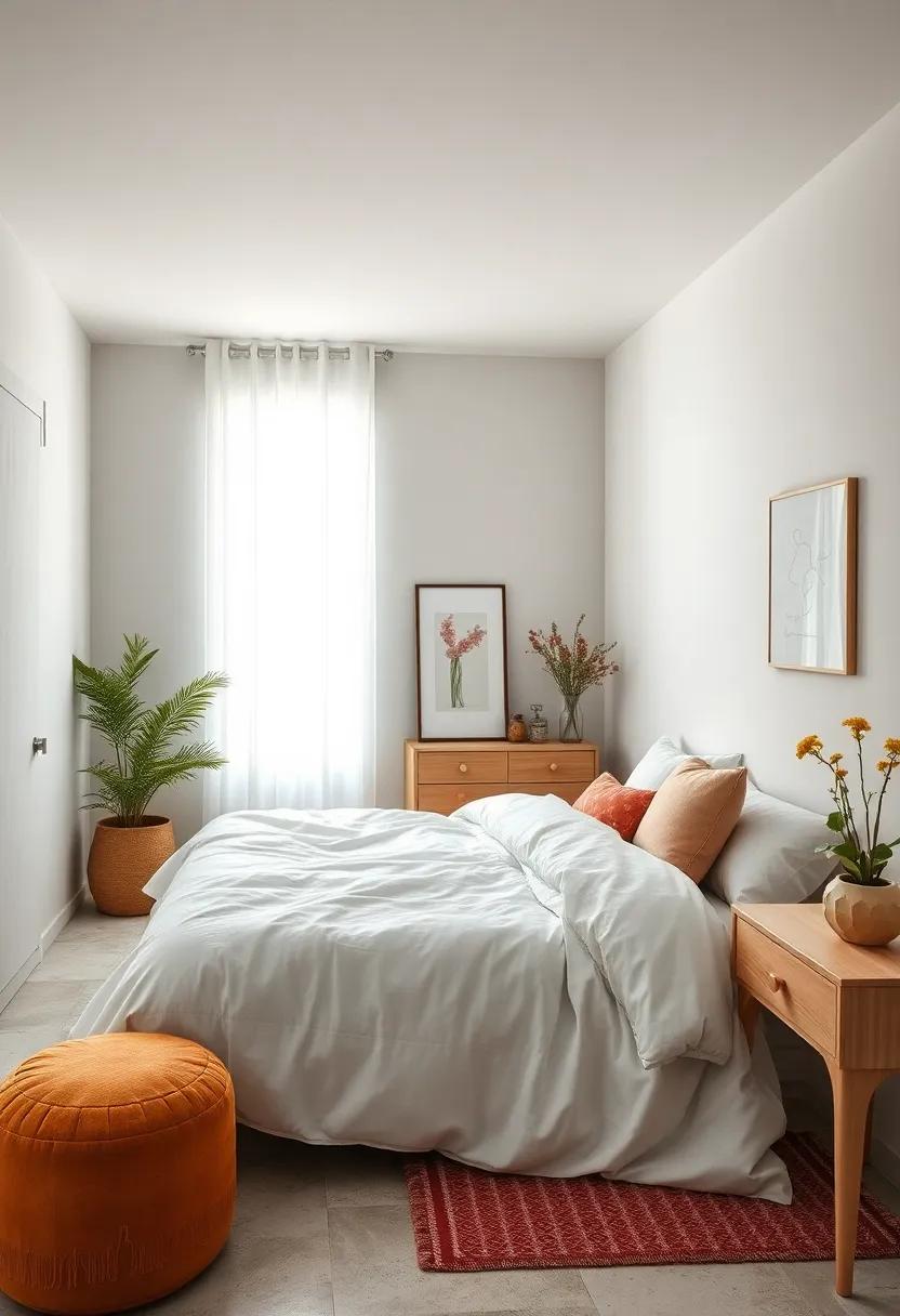 Opt for bedding in light fabrics and colors to⁤ emphasize freshness ⁢and ‍simplicity