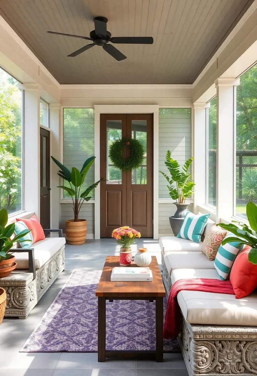 Storage benches ‍with cushioned tops that double as⁤ comfy daylong‌ perches