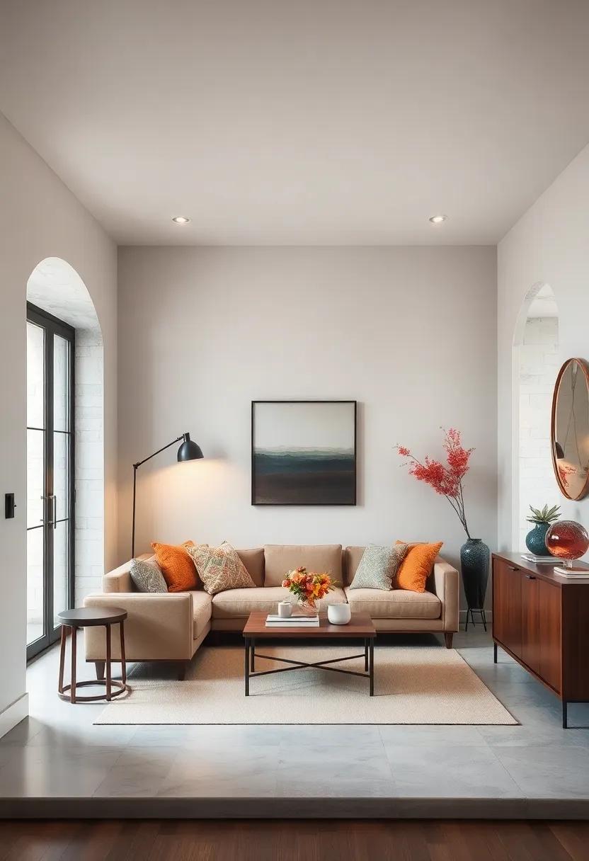 Create focal ⁢points ‌with artwork ⁤or statement lighting to draw​ attention away from size constraints