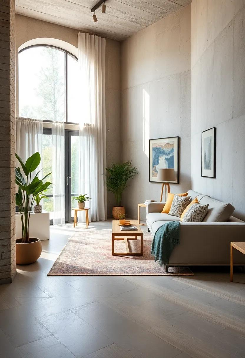 Layer soft textiles like rugs,curtains,and cushions to add warmth and texture