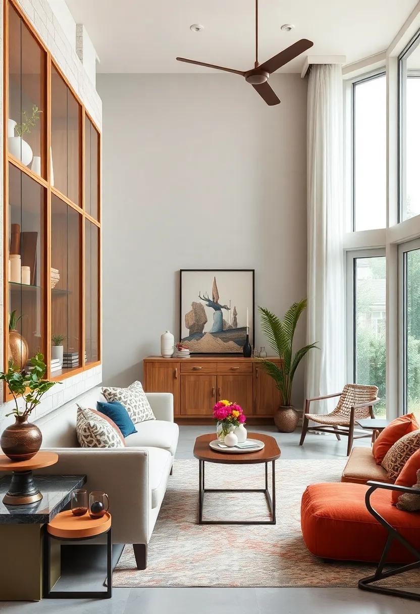 Use ⁣glass-front cabinets to showcase collections while maintaining openness