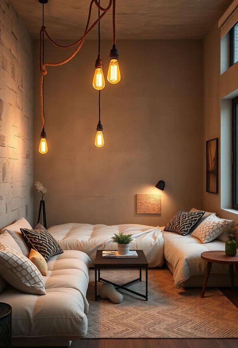 Vintage Edison‌ Bulbs on rope or⁢ Wire ⁢Fixtures