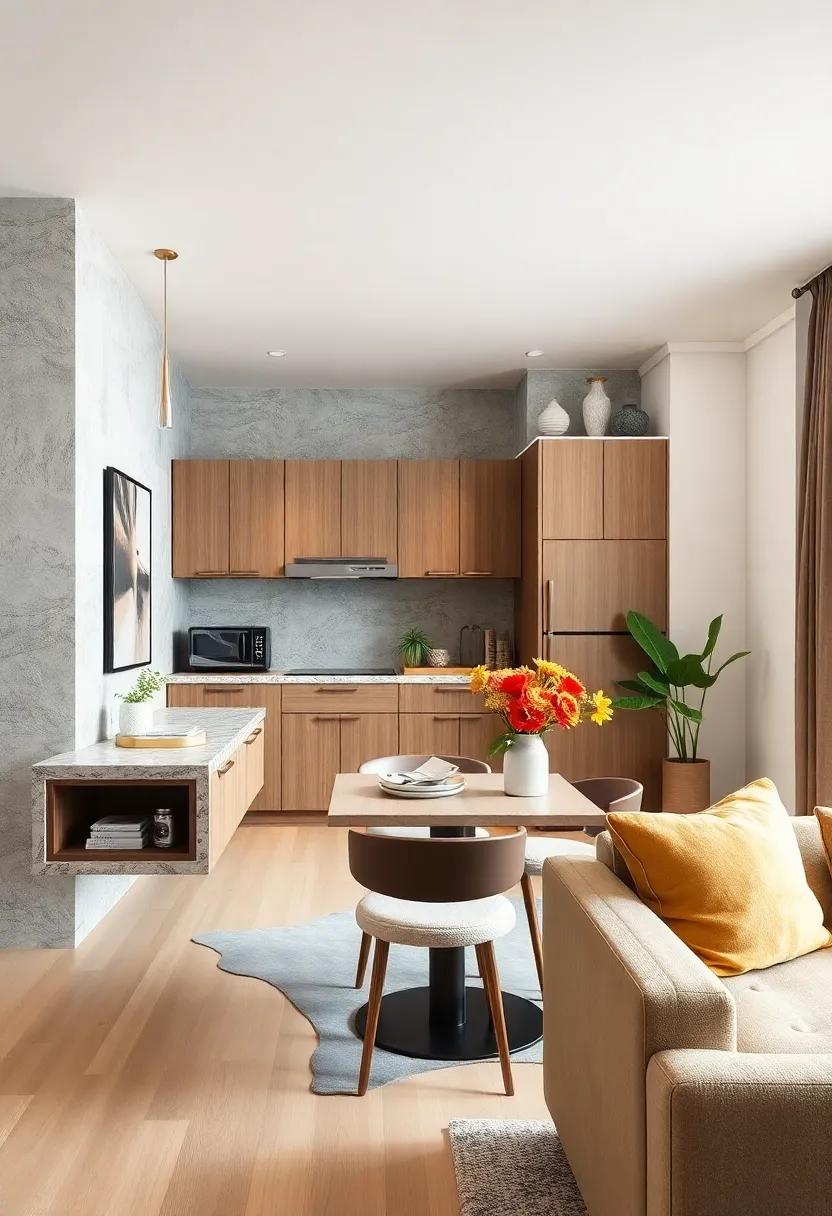 Multi-level⁤ breakfast ⁣bar zones differentiate dining and prep spaces, ideal​ for small yet efficient living areas