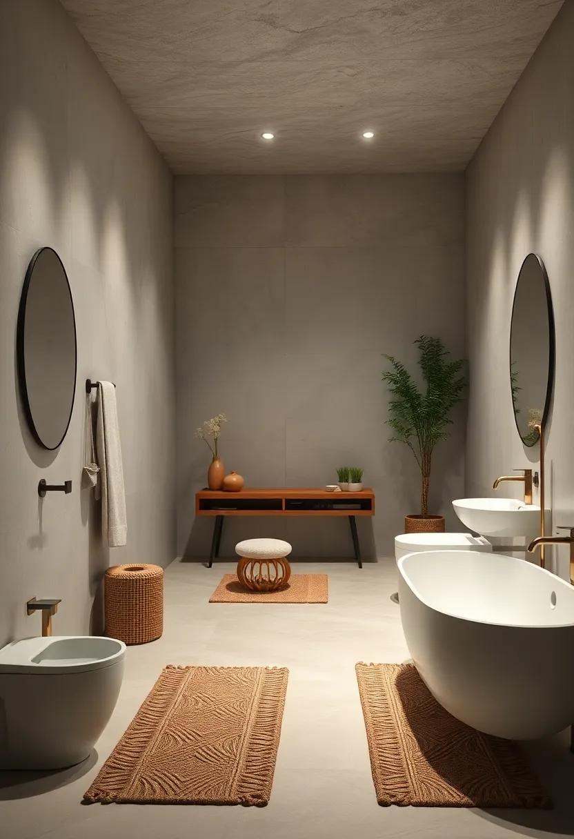 Choose organic cotton or bamboo towels and bath mats for eco-friendly, biodegradable textiles