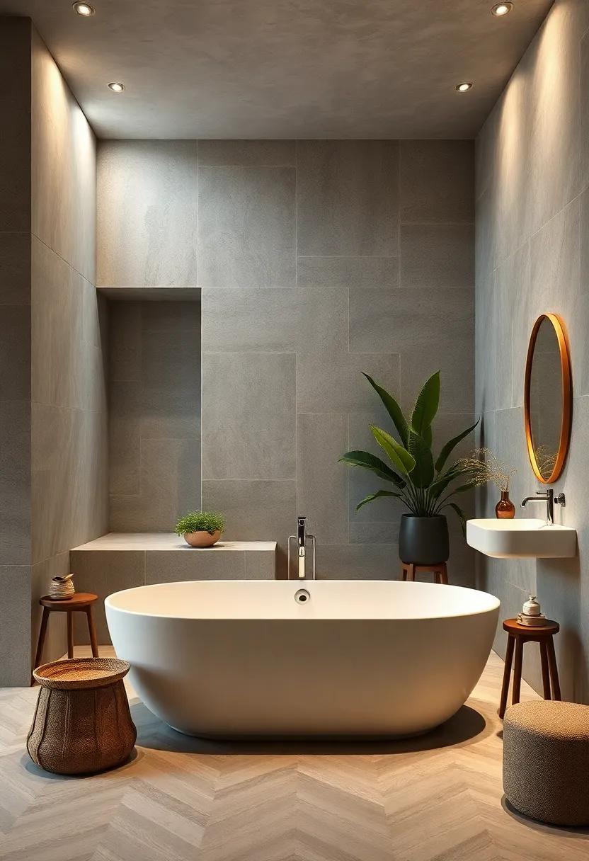 Integrate a water-saving, high-efficiency bathtub that uses less water while maintaining comfort