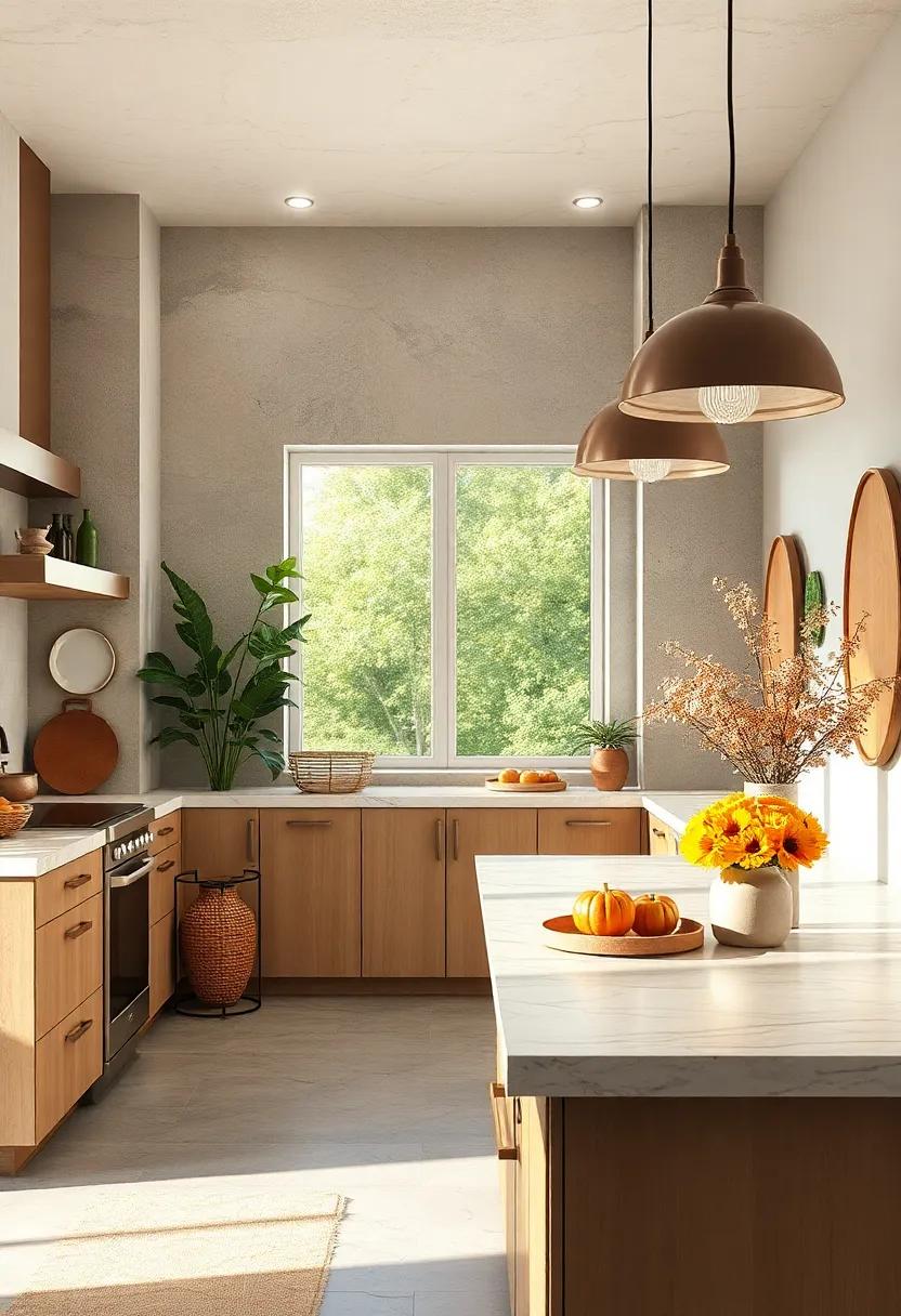Transition ‍your kitchen accessories ‌to those ​in warm copper ​or ‍bronze ⁣finishes for a seasonal touch