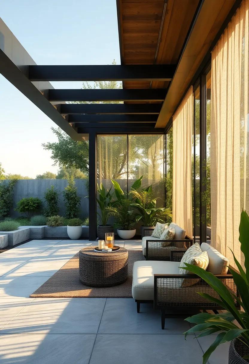 Transparent Garden Fences Merging Seamlessly With ​Lush Greenery​ Under Soft Morning Light