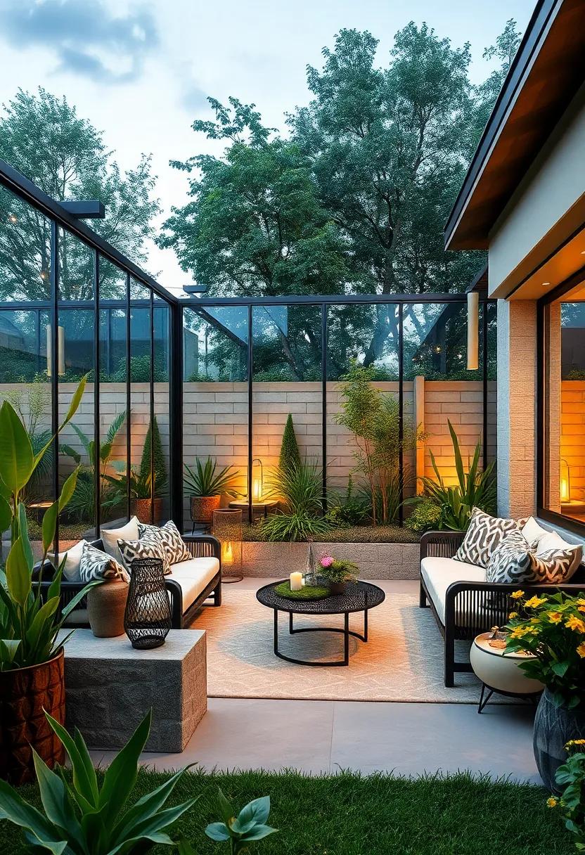 Modular Glass Panels allowing flexible and Customizable ‌Garden Layouts