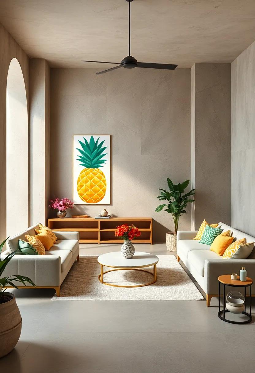 Geometric Pineapple Design: Bold shapes and sharp ‍angles that add‌ a modern‍ twist to the traditional fruit motif