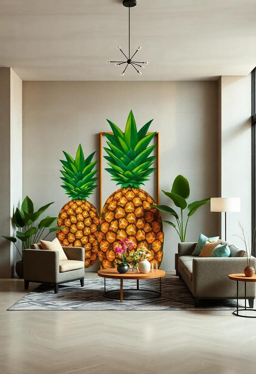 Pineapple ⁢Cross-Section ‍Details: ‌Showcasing the internal pattern for ⁣a fresh ⁤and dynamic look