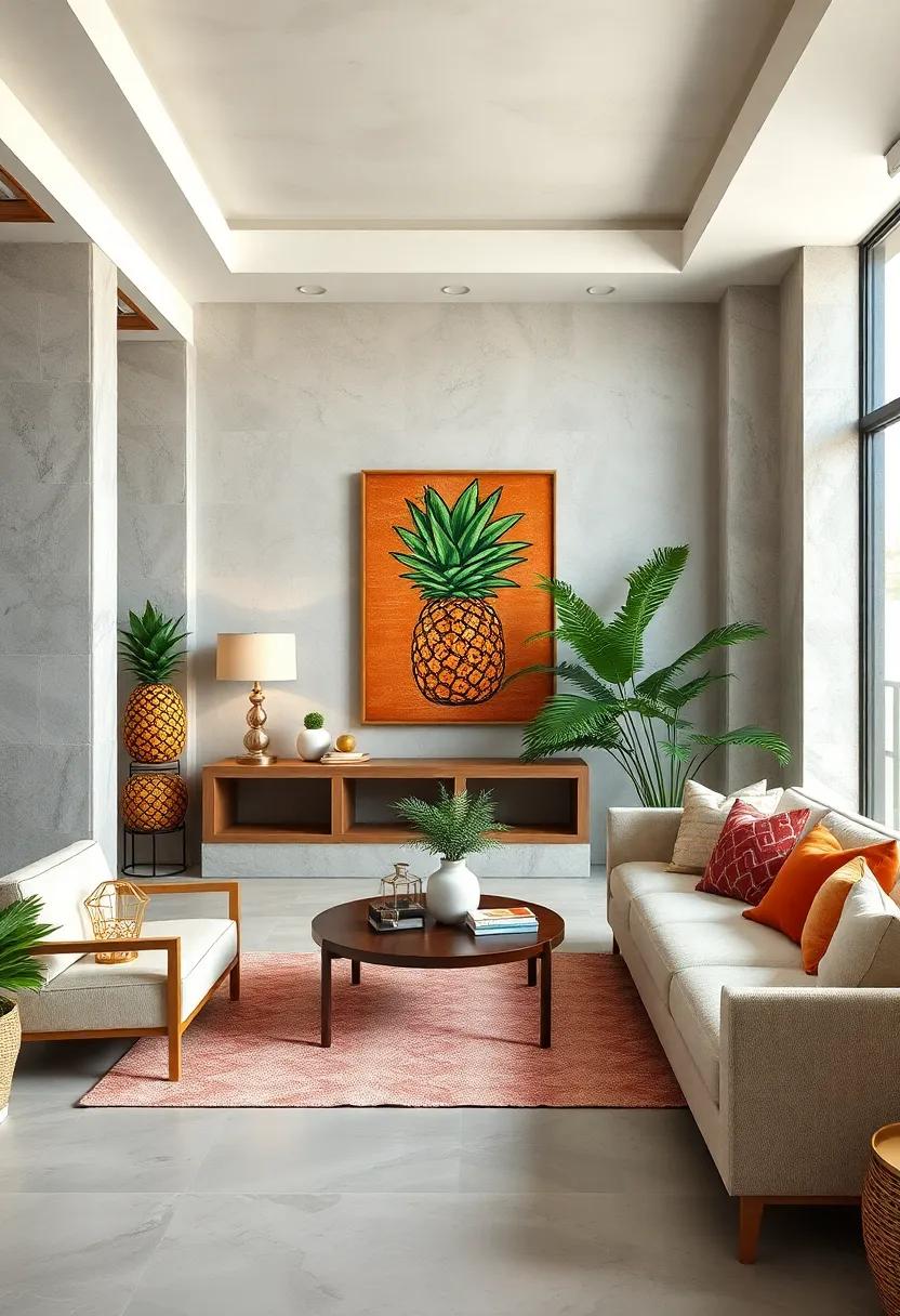 Pineapple and Palm Leaves⁣ Combo: An iconic pairing ⁤that instantly transports viewers to lush ⁤island landscapes