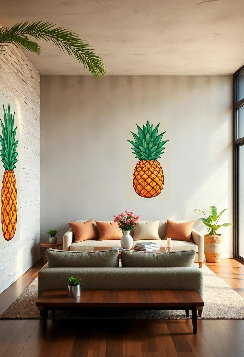 Vintage​ Tropical Pineapple Illustration: Nostalgic, detailed drawings that bring ‍retro island charm to ‍graphics