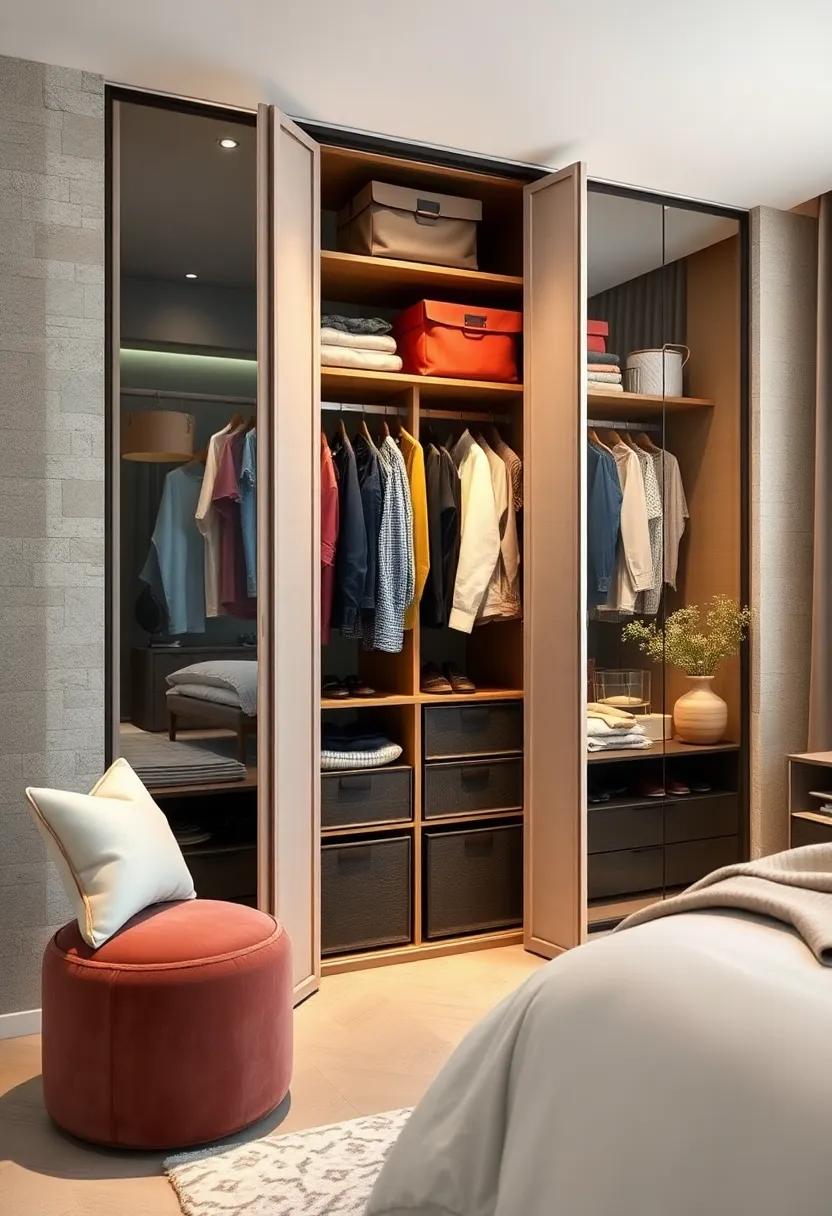 Incorporate vertical storage bins inside‌ wardrobes​ to separate seasonal clothing efficiently
