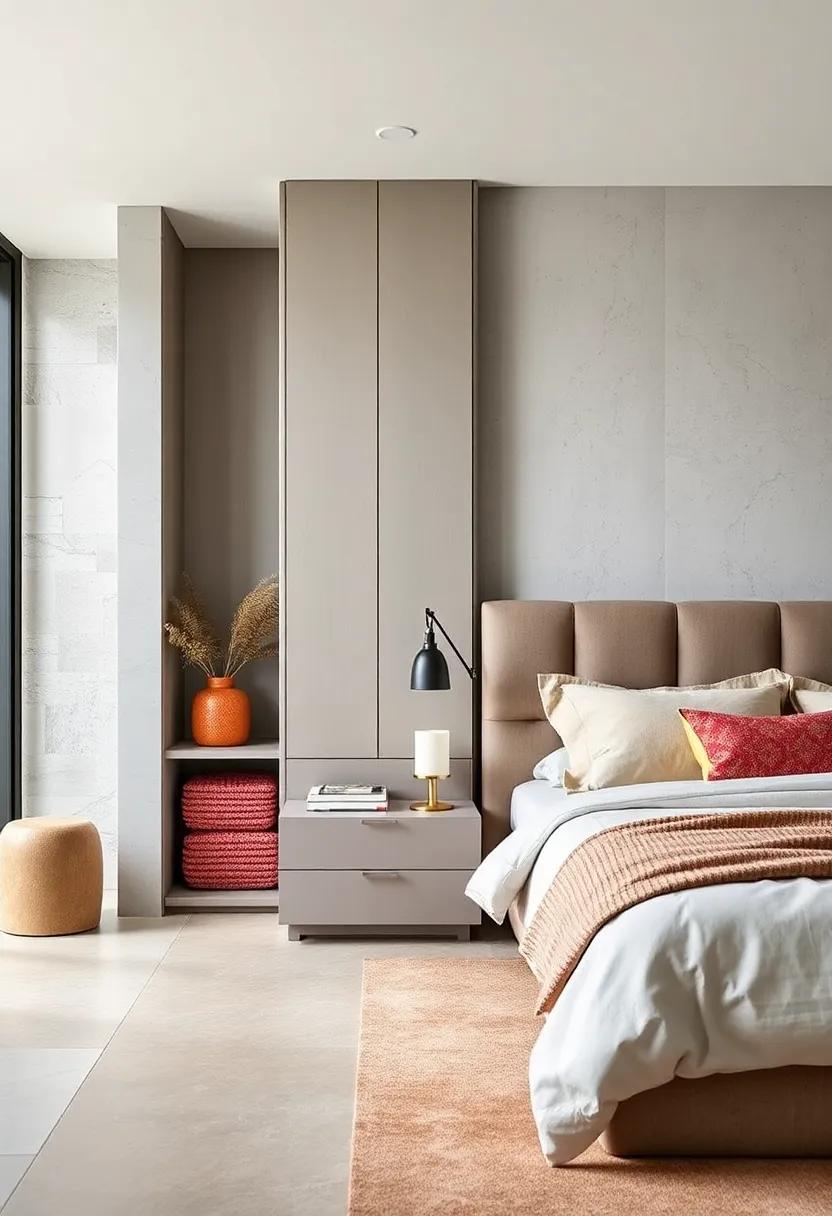 Use ​tall, narrow drawer units next​ to⁢ your bed for⁤ bedside essentials⁣ without​ sacrificing space