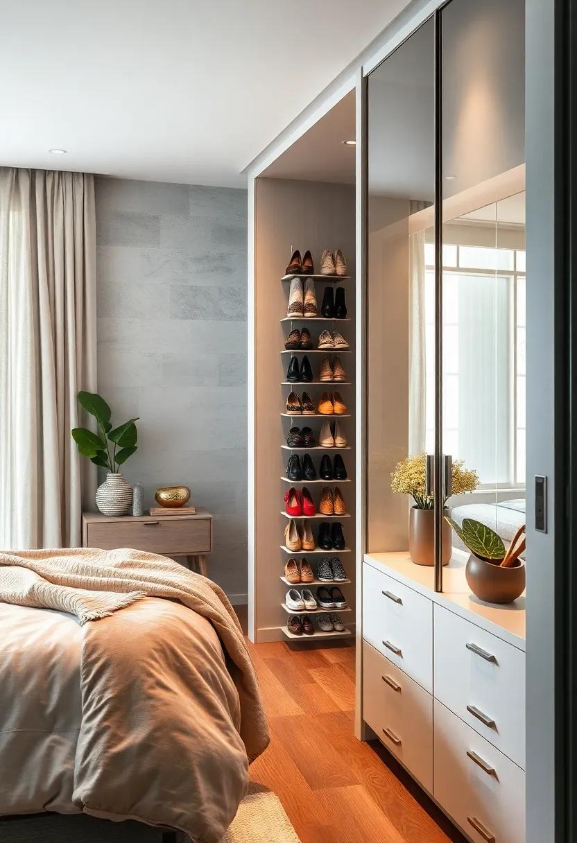 Use a vertical shoe hanger ⁣inside your closet to save floor space and⁣ keep footwear orderly