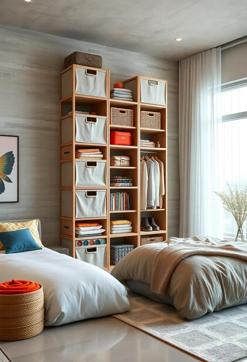 Utilize ​stackable ‍vertical bins or crates to categorize ⁣and separate clothing or linens